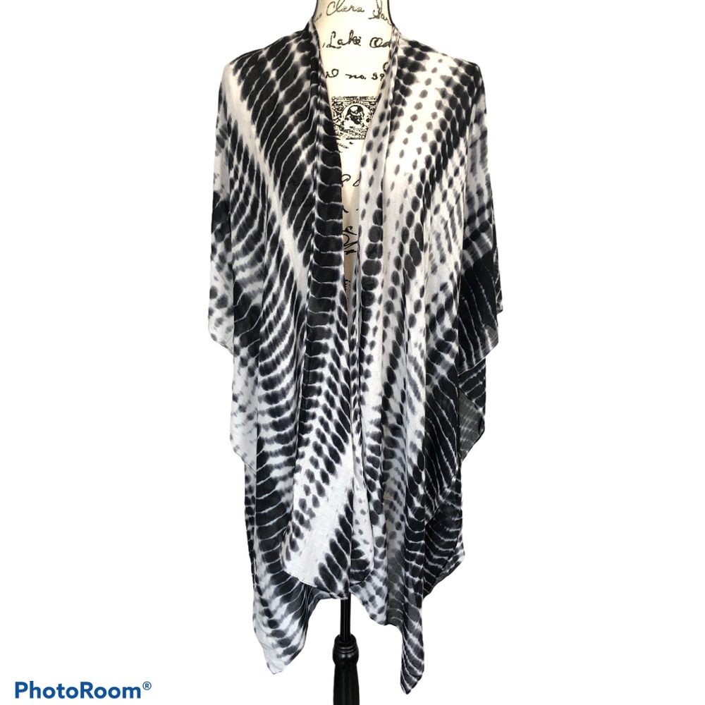 Michael Stars alligator tie dye ruana/wrap/sarong